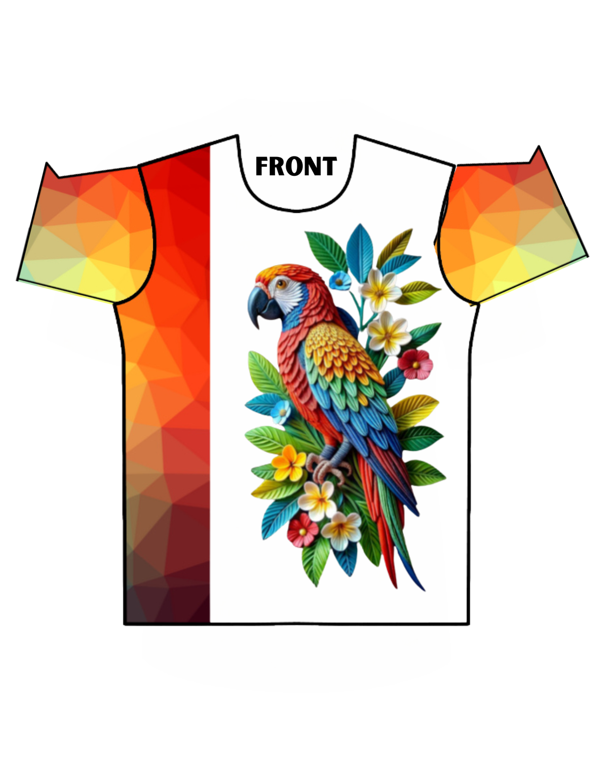Colorful Parrot Unisex AOP T-Shirt GlowZonePrints