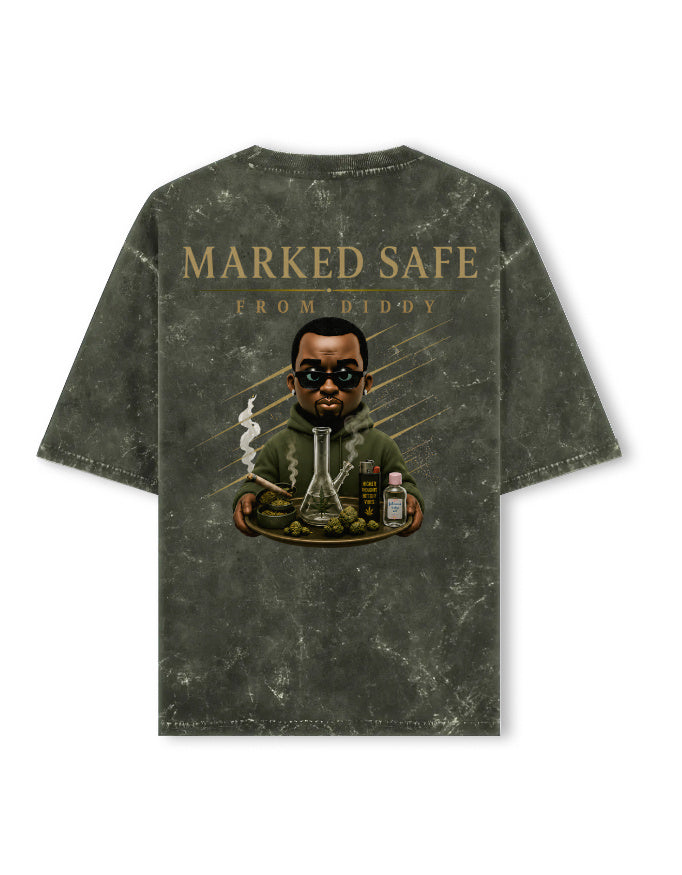 Acid Washed Oversized Tee - DD Enterprises GlowZonePrints
