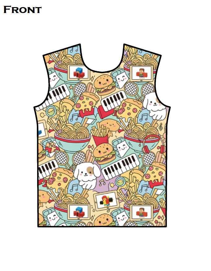 Abstract Food Music AOP(All Over Print) T-Shirt