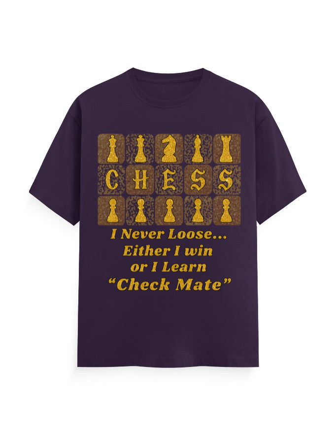 Unisex Classic Crew T-Shirt – Chess (Gold Edition) Purple GlowZonePrints