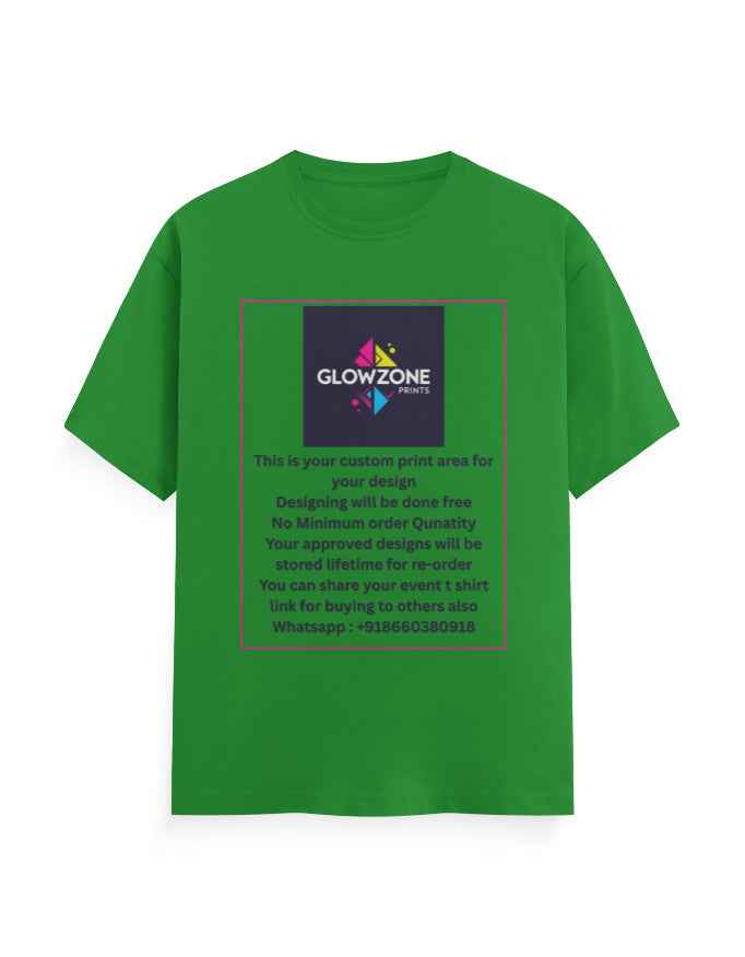 Unisex Classic Crew T-Shirt (Custom Print) Flag Green GlowZonePrints