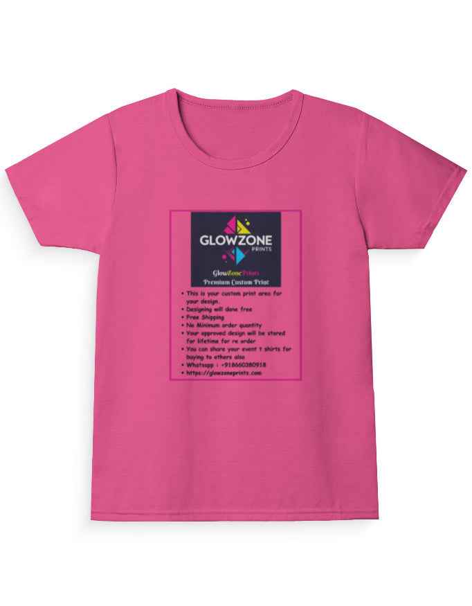 Girl's Crew Neck T-Shirt (Custom Print)