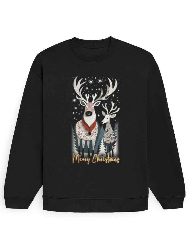 Unisex Oversized Sweatshirt Reindeer β Merry Christmas Edition | UH35