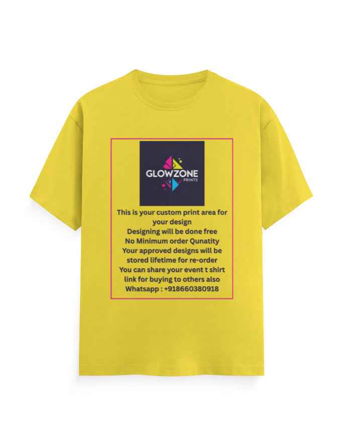 Unisex Classic Crew T-Shirt (Custom Print) New Yellow GlowZonePrints