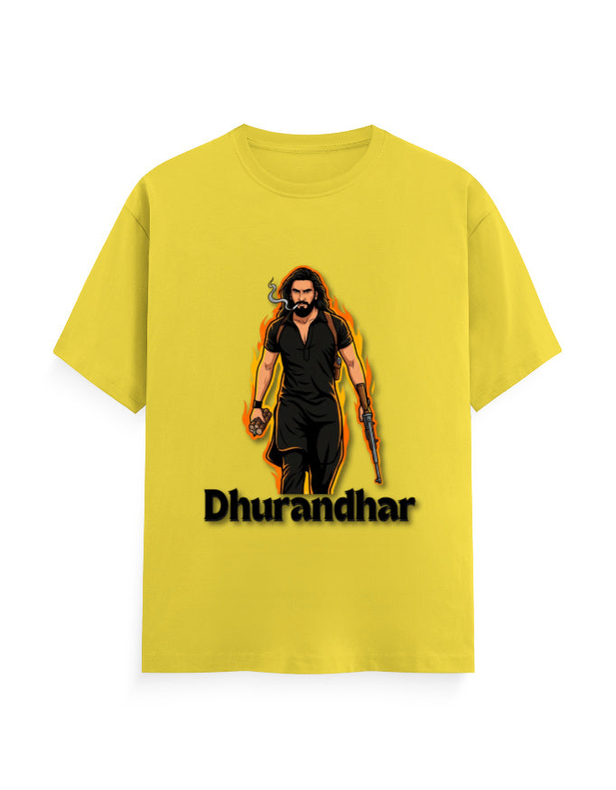 Unisex Crew T-Shirt - Dhurandhar(A) New Yellow GlowZonePrints