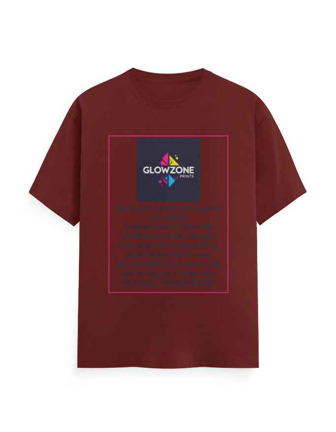Unisex Classic Crew T-Shirt (Custom Print) Brick Red GlowZonePrints