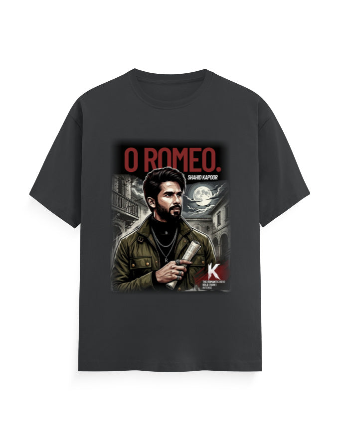 Unisex Classic Crew T-Shirt - O Romeo Steel Grey GlowZonePrints