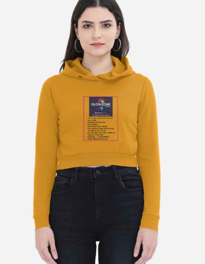 Female Cropped Hoodie | FC32 (Custom Print)