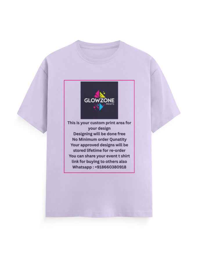 Unisex Classic Crew T-Shirt (Custom Print) Lavender GlowZonePrints