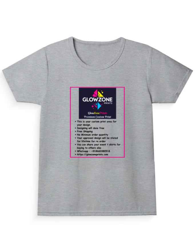 Girl's Crew Neck T-Shirt (Custom Print)