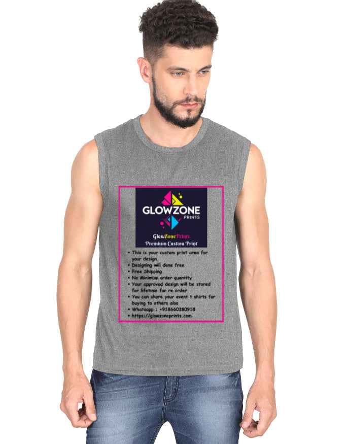 Men's Sleeveless T-Shirt | MS36 (Custom Print)