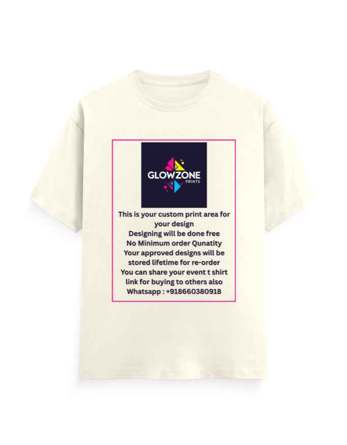 Unisex Classic Crew T-Shirt (Custom Print) Off White S GlowZonePrints