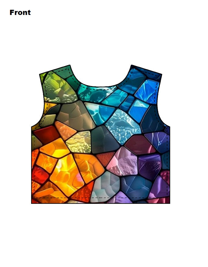 NeoColorFull AOP Crop Top & Mini Skirt Set GlowZonePrints