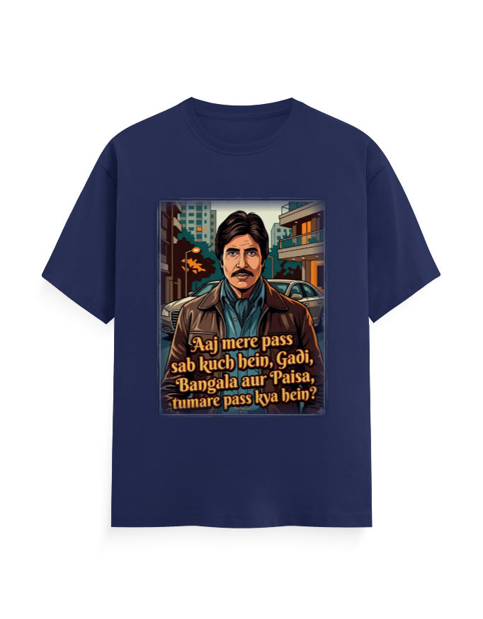 Unisex Classic Crew T-Shirt - Dewaar 1975 Royal Blue GlowZonePrints
