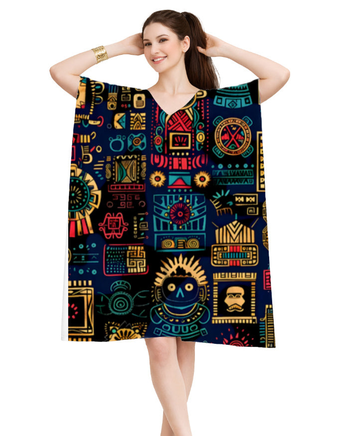 Women's AOP Kaftan – Ancient Egypt All-Over Print Design 02 Free Size GlowZonePrints