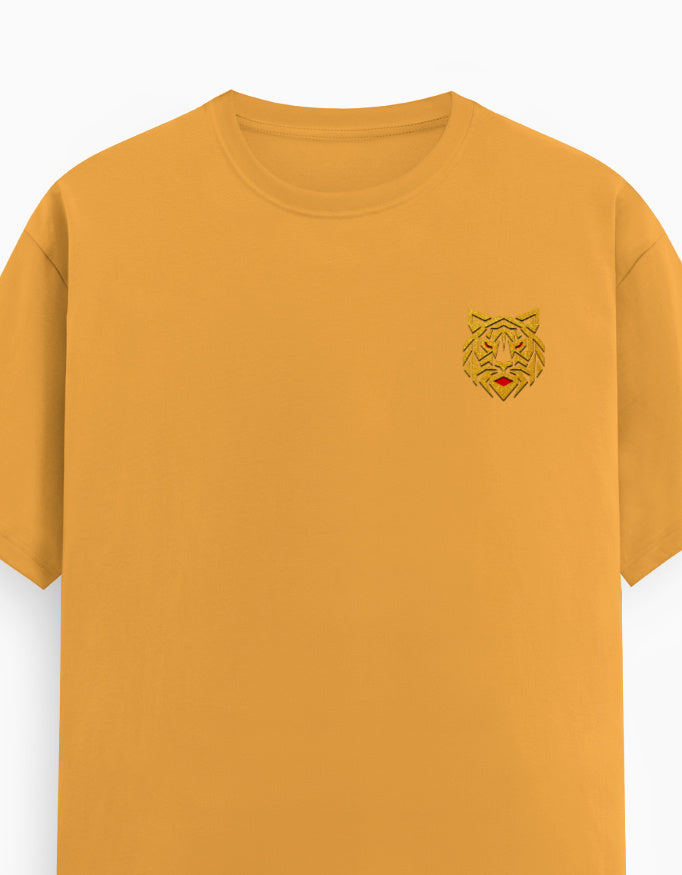Unisex Classic Crew T-Shirt – Golden Tiger Emblem Golden Yellow GlowZonePrints