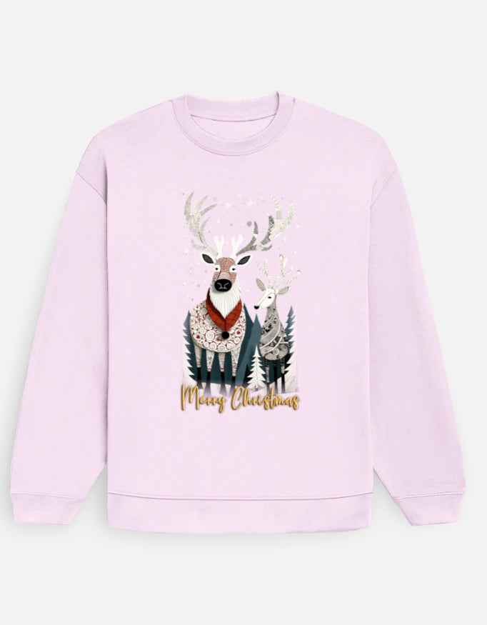 Unisex Oversized Sweatshirt Reindeer β Merry Christmas Edition | UH35