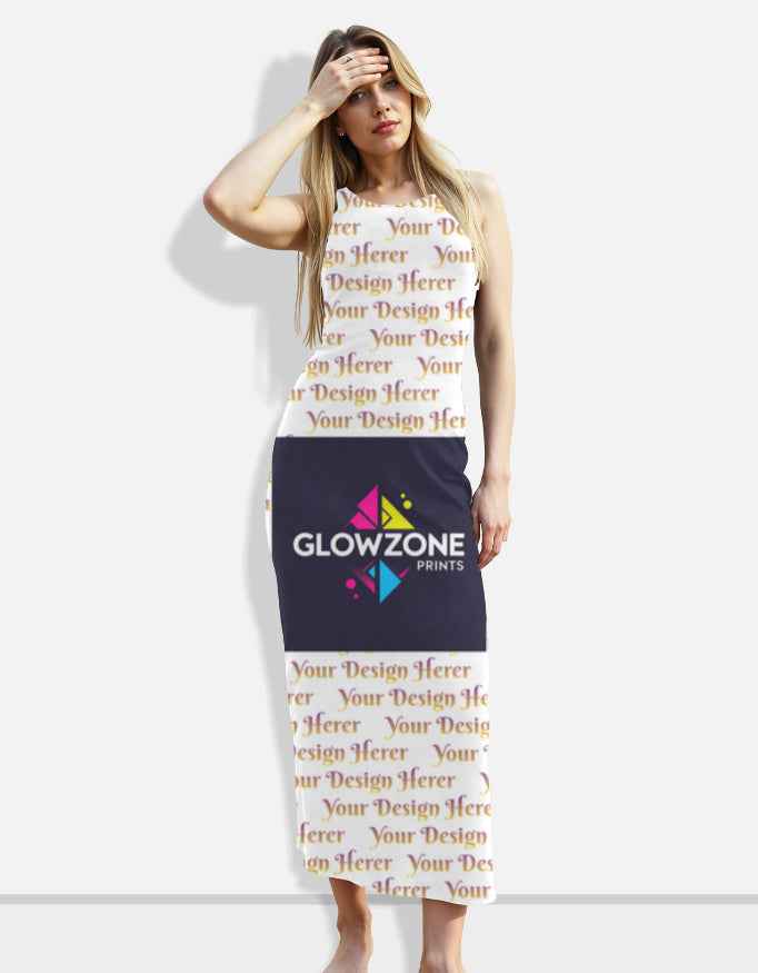 Custom AOP (All Over Print) Bodycon Dress Custom GlowZonePrints