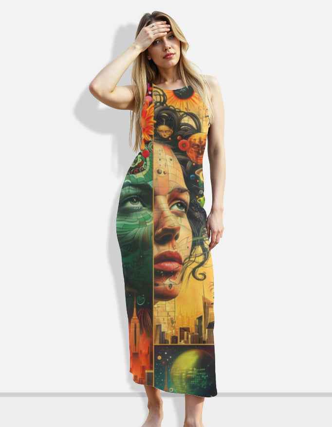 Abstract Art AOP(All Over Print) Bodycon Dress