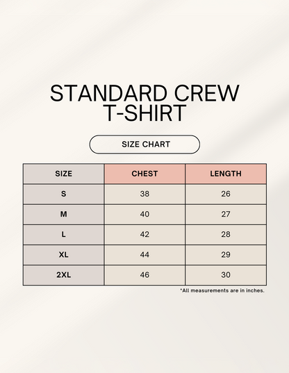Unisex Standard Crew T-Shirt (Custom Print)