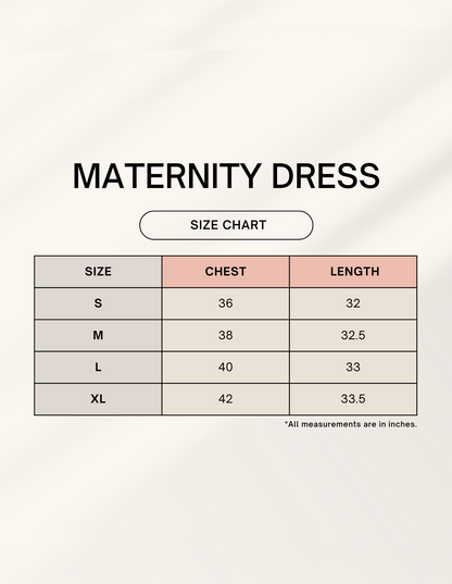 Comfort-Fit Maternity-Friendly Dress | FM44 (Custom Print)