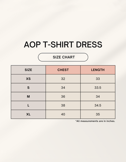 Custom AOP T-Shirt Dress