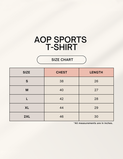 Custom AOP(All Over Print) Sports T-Shirt