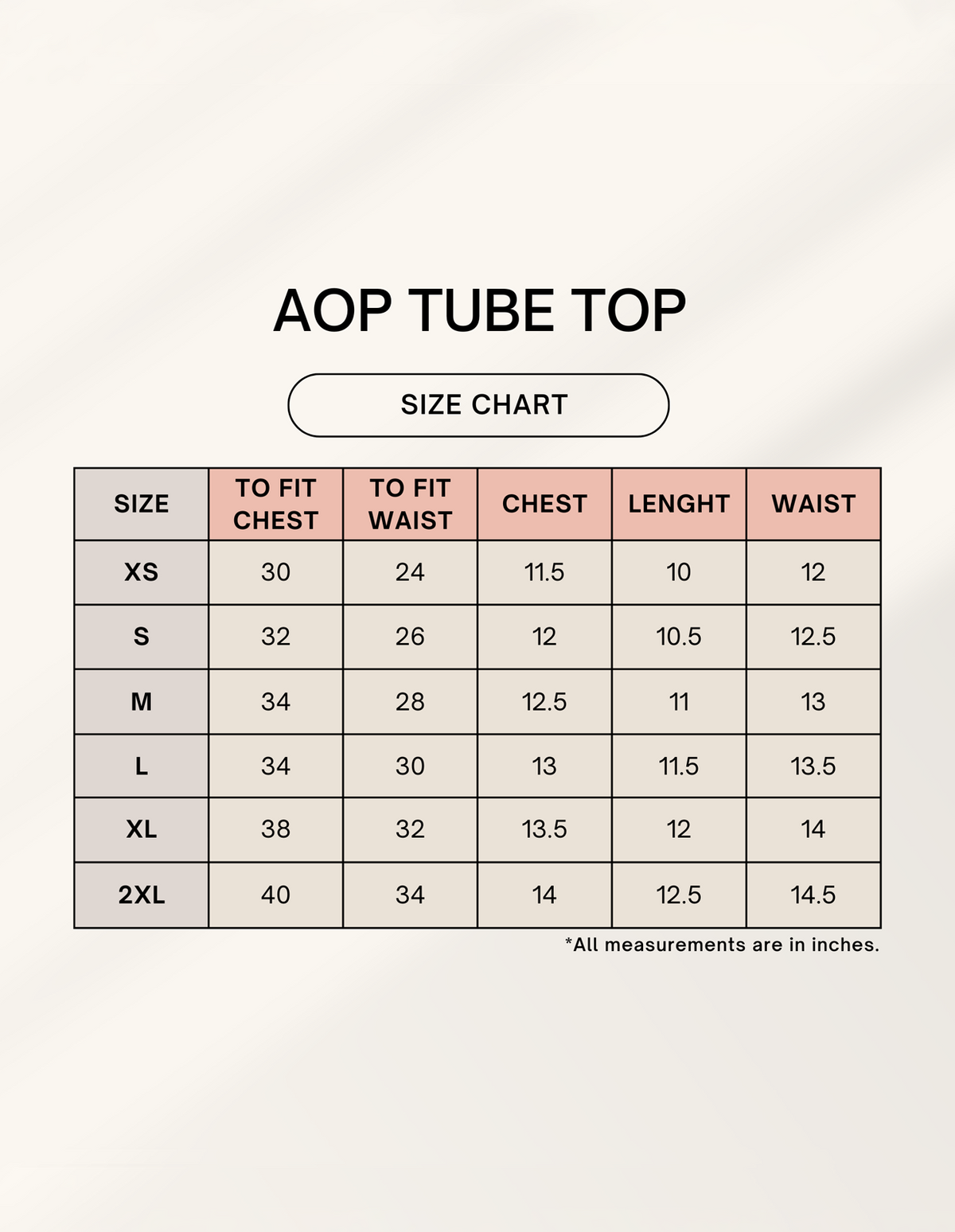 Custom AOP (All Over Print) Tube Top | CT01 GlowZonePrints