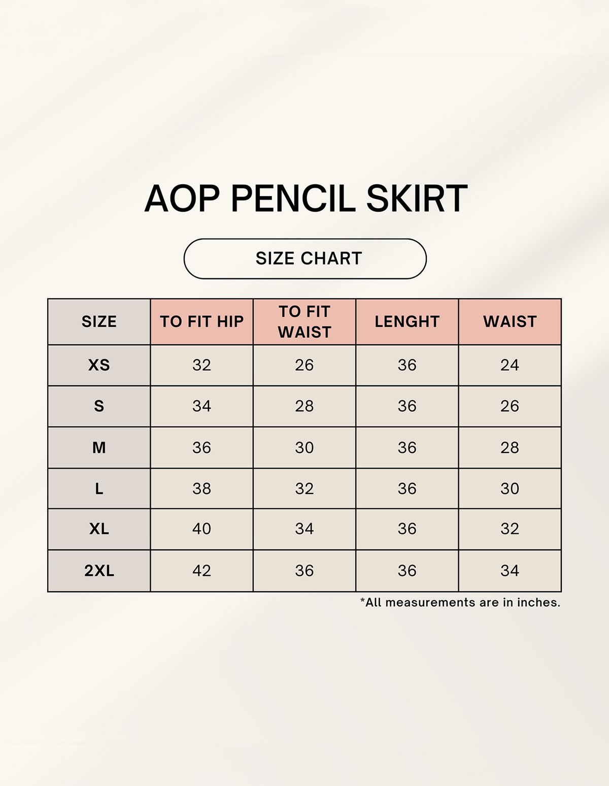 Custom Aop Pencil Skirt