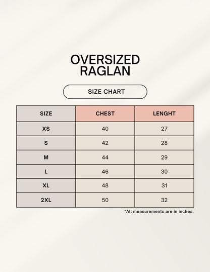 Unisex Oversized Raglan T-Shirt – Custom Print GlowZonePrints