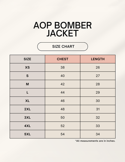 Unisex AOP Bomber Jacket GlowZonePrints