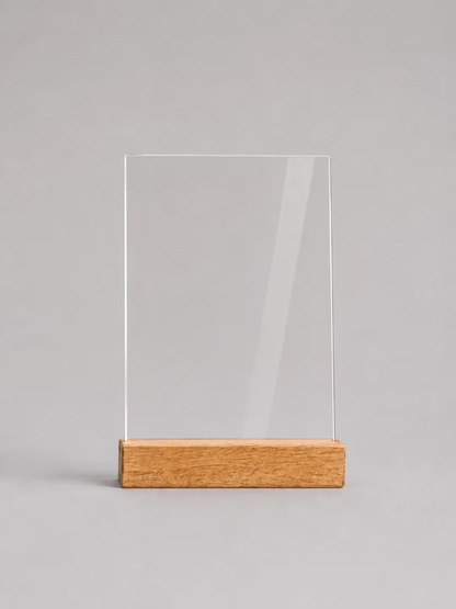 Acrylic Photo Frame with Wooden Stand – Personalized UV Print GlowZonePrints