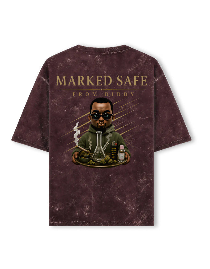 Acid Washed Oversized Tee - DD Enterprises GlowZonePrints