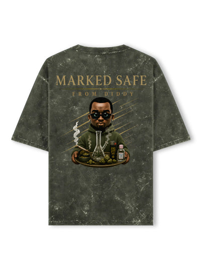 Acid Washed Oversized Tee - DD Enterprises GlowZonePrints