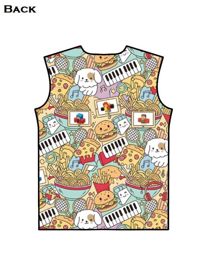 Abstract Food Music AOP(All Over Print) T-Shirt
