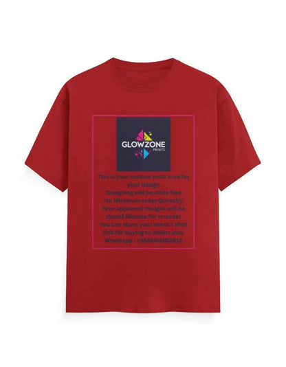 Unisex Classic Crew T-Shirt (Custom Print) Red GlowZonePrints