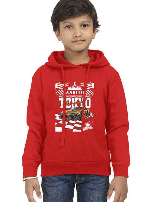 TOKYO Race Kids Hoodie Red GlowZonePrints