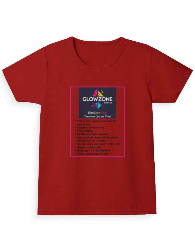 Girl's Crew Neck T-Shirt (Custom Print)