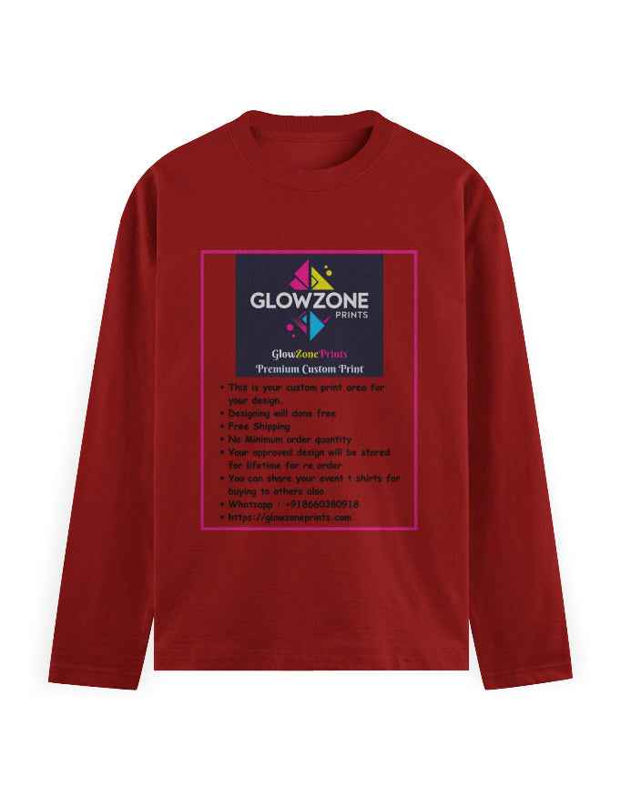 Men's Full Sleeve T-Shirt | MF31 (Custom Print)