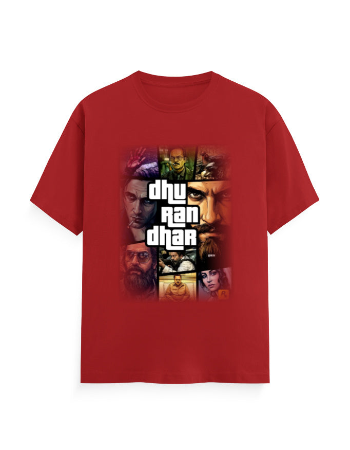 Unisex Crew T-Shirt – Dhurandhar(C) Red GlowZonePrints