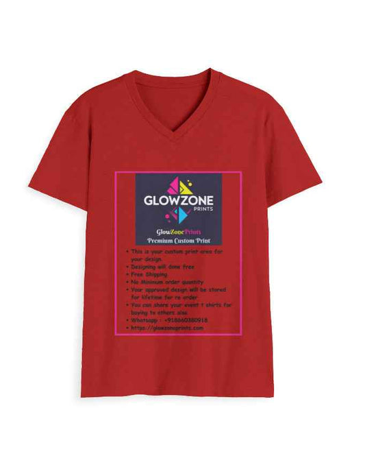 Unisex V Neck T-Shirt | UV34 (Custom Print)