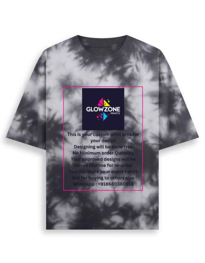 Unisex Tie Dye Oversized T-Shirt (Custom Print)