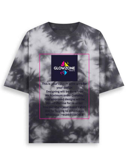 Unisex Tie Dye Oversized T-Shirt (Custom Print)