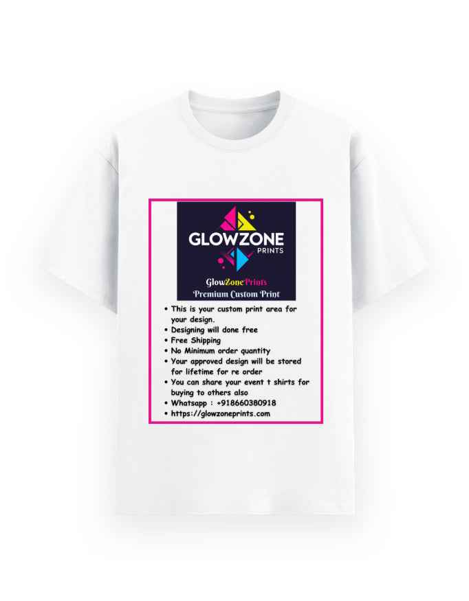 Unisex Basic T-Shirt | UB73 (Custom Print) White GlowZonePrints