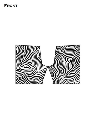 Zebra Lines Unisex AOP Sports Shorts