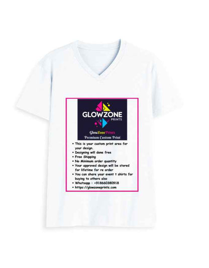 Unisex V Neck T-Shirt | UV34 (Custom Print)