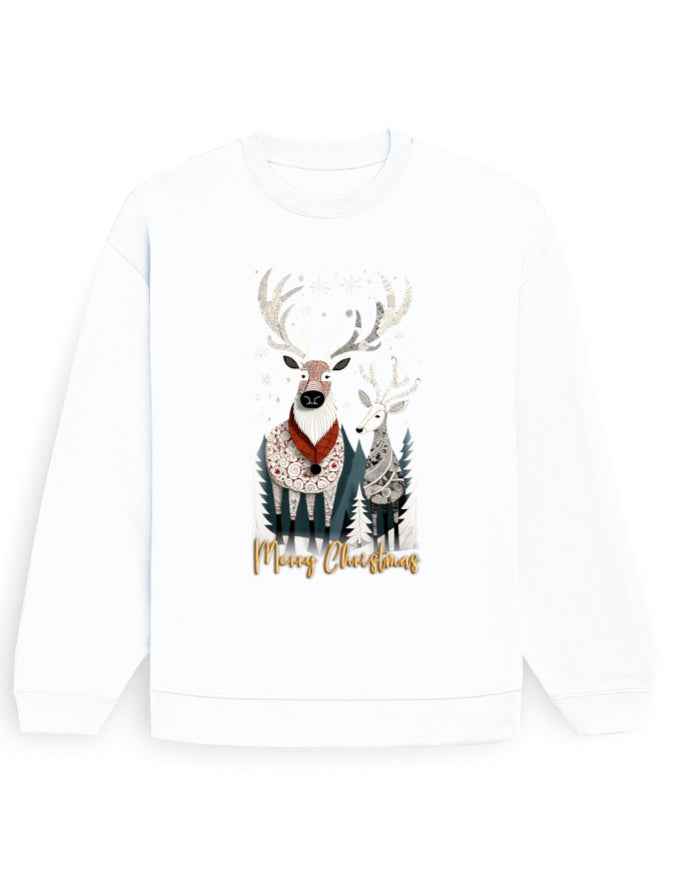 Unisex Oversized Sweatshirt Reindeer – Merry Christmas Edition | UH35