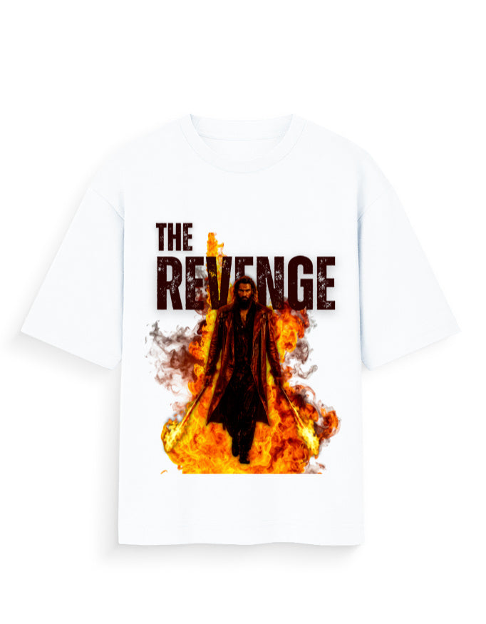 Unisex Oversized Standard T-Shirt – Dhurandhar - Revenge White GlowZonePrints
