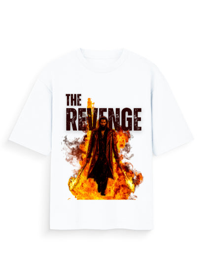 Unisex Oversized Standard T-Shirt – Dhurandhar - Revenge White GlowZonePrints