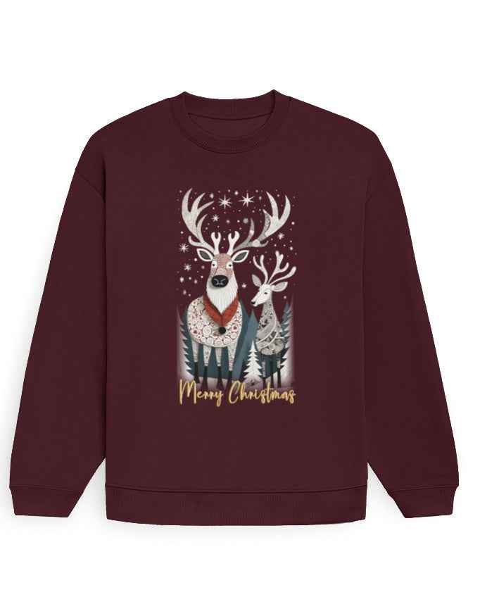Unisex Oversized Sweatshirt Reindeer – Merry Christmas Edition | UH35